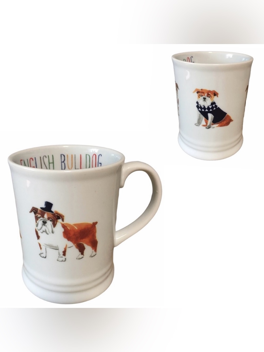 Fringe Studio English Bulldog Ceramic Mug Top Hat Sweater